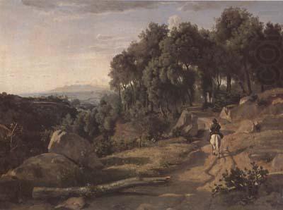 Vue pres de Volterra (mk11), Jean Baptiste Camille  Corot